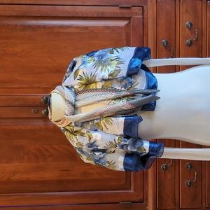 Vintage Blue Scarves Scarf Necktie LOT - J'Dormant Paris